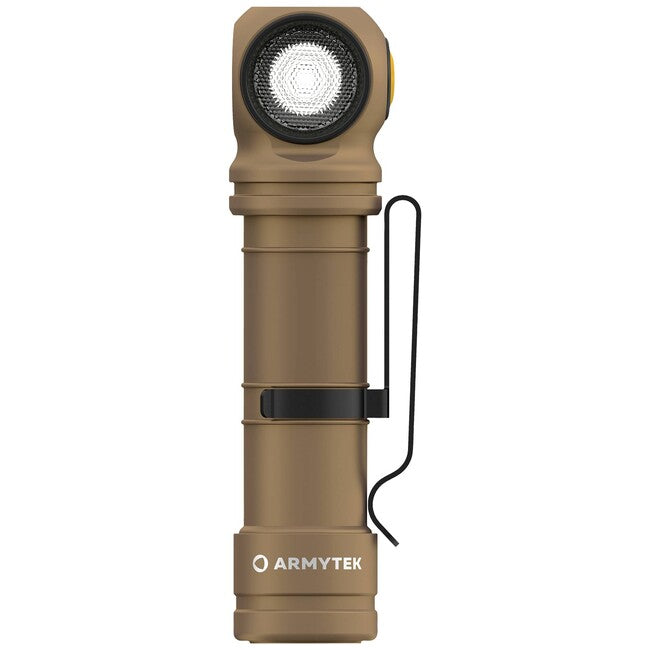 ArmyTek Wizard C2 Pro Max weiße led-handlampe mit magnetischem halter, batteriebetrieben, 4000 lm, sandfarben