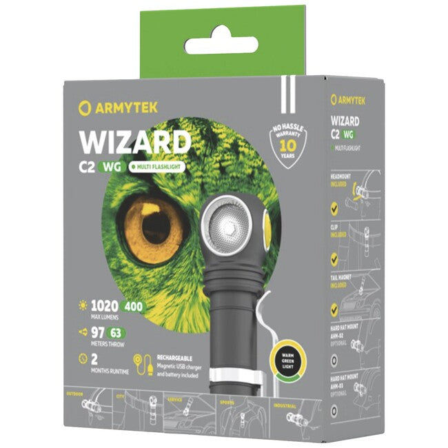ArmyTek Wizard C2 wg warm led-stirnlampe, batteriebetrieben, 1100 lm