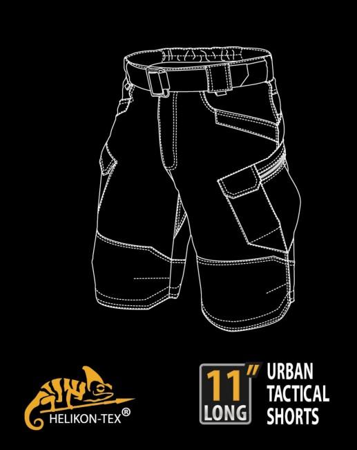 Helikon Urban Tactical Rip-Stop 11" Shorts polycotton jungle green