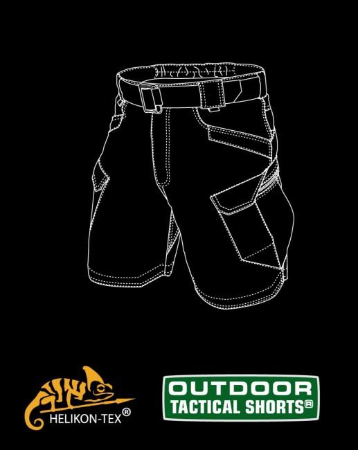 Helikon-Tex Outdoor Tactical Rip-Stop 8,5" kurz Hose polycotton Shadow Grey
