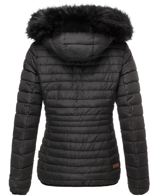 Navahoo ARANA damen Winterjacke mit Kapuze, schwarz
