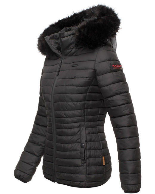 Navahoo ARANA damen Winterjacke mit Kapuze, schwarz