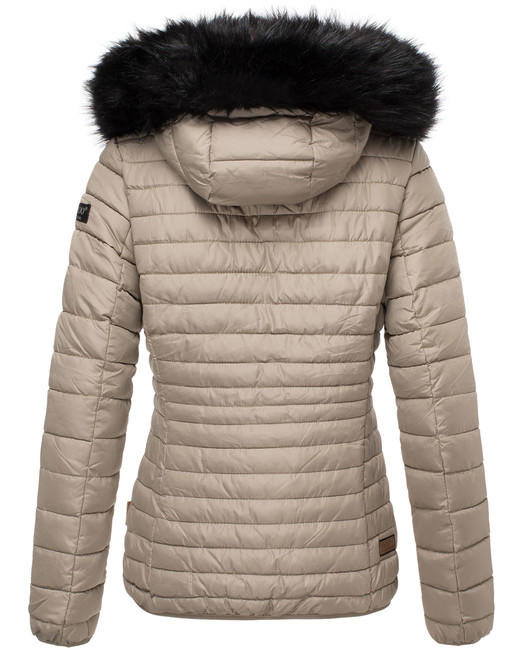 Navahoo ARANA damen Winterjacke mit Kapuze, Taupe