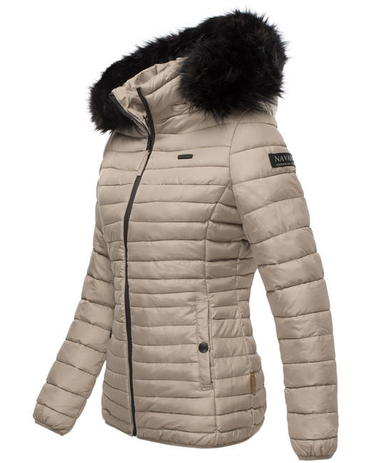 Navahoo ARANA damen Winterjacke mit Kapuze, Taupe