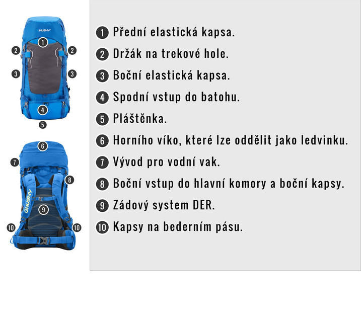HUSKY Rony Ultraleicht Rucksack Neu 50l schwarz