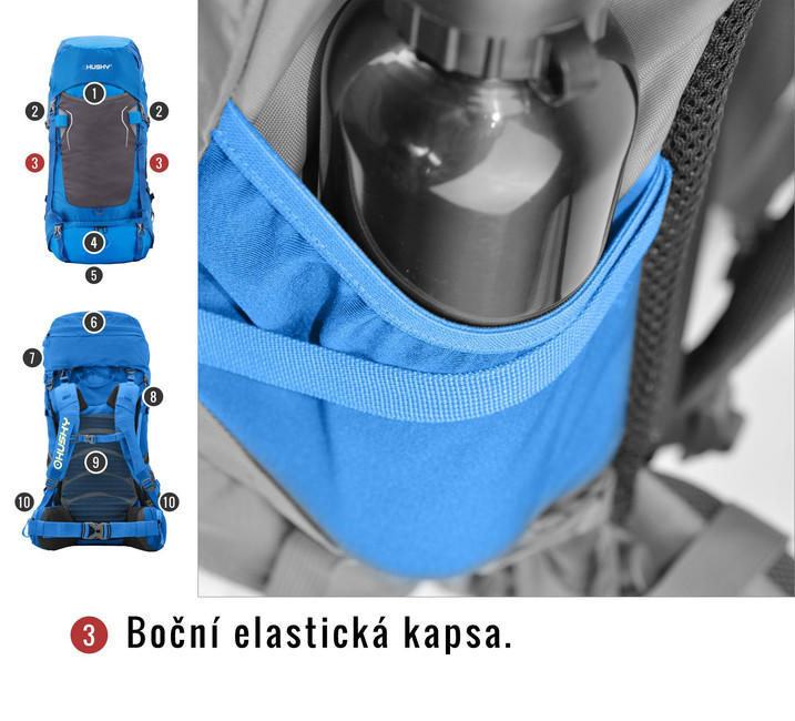 HUSKY Rony Rucksack Ultraleicht Neu 50l , blau