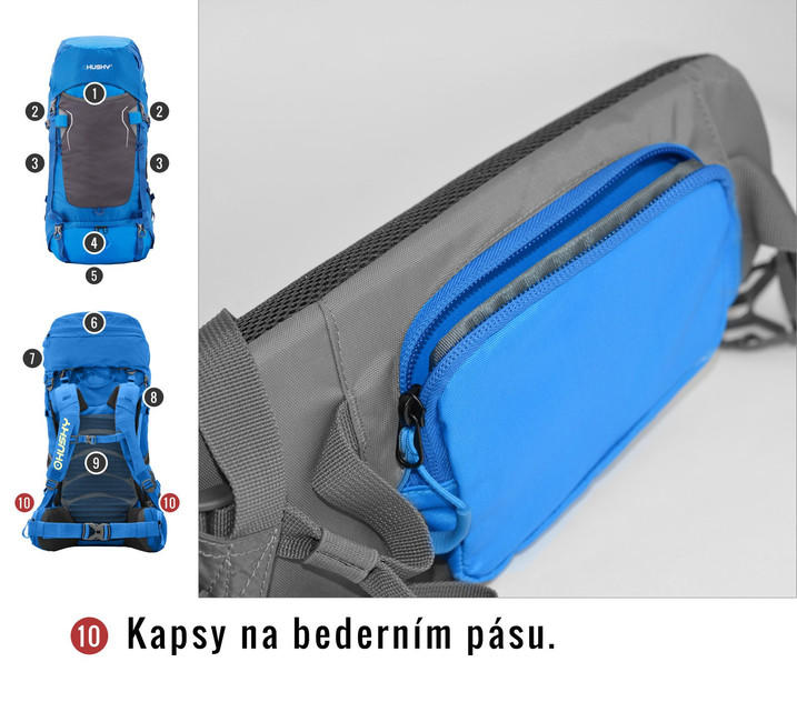 HUSKY Rony Rucksack Ultraleicht 50l burgundy