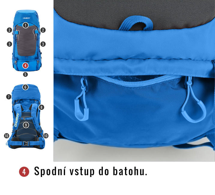 HUSKY Rony Rucksack Ultraleicht 50l burgundy