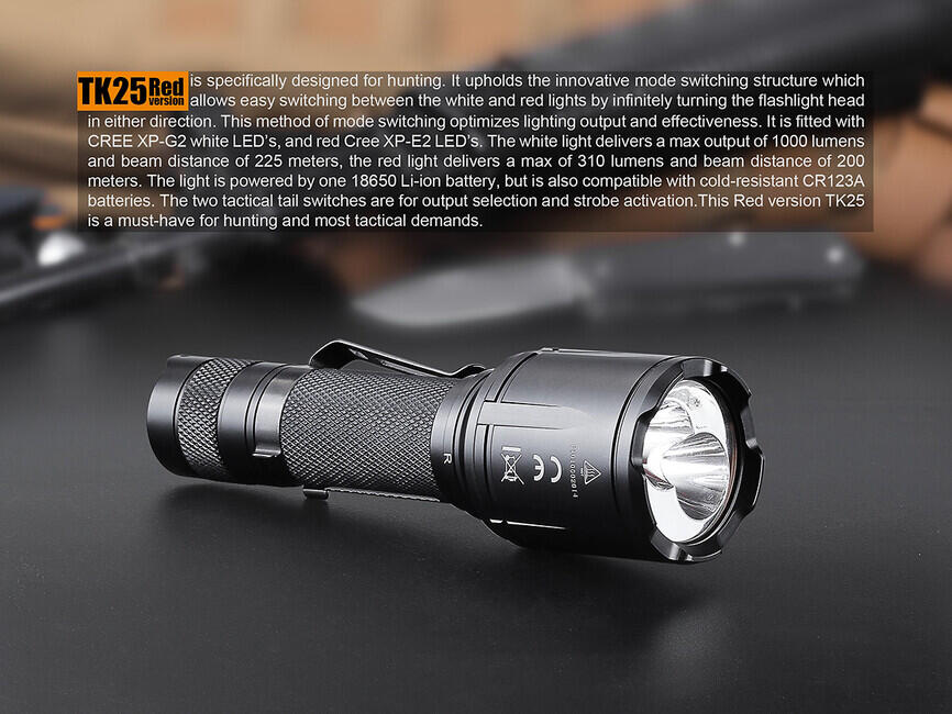 Fenix Tk25 Red Tactical Flashlight