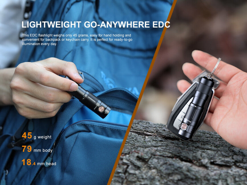 Fenix E09R mini-akku-taschenlampe