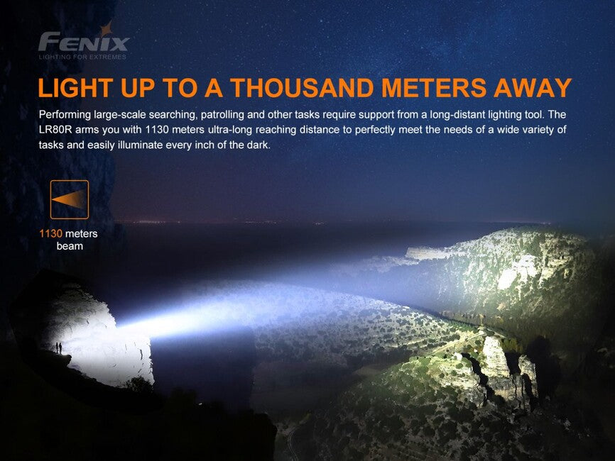 Fenix LR80R Flashlight, Ultra Powerful