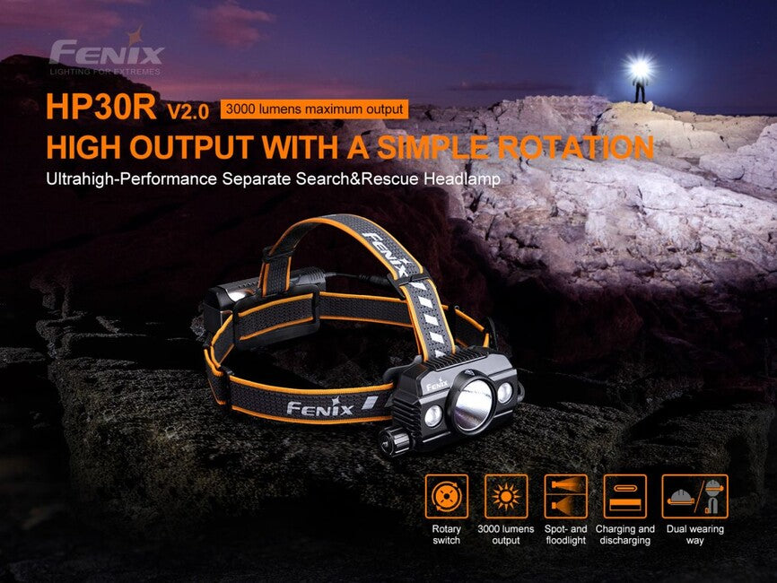 Fenix HP30R V2.0 Stirnlampe 21700, grau