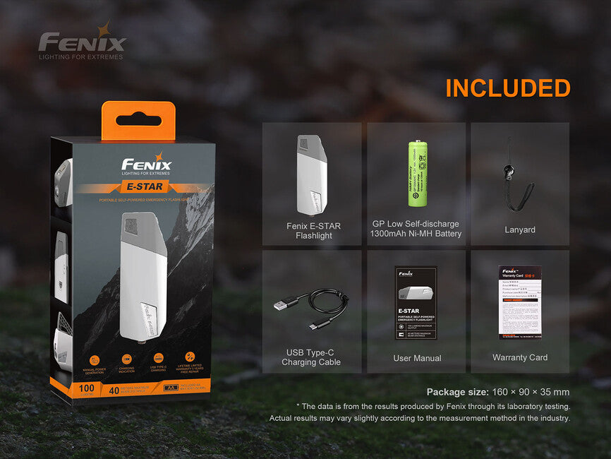Fenix svietidlo E-STAR s dynamom