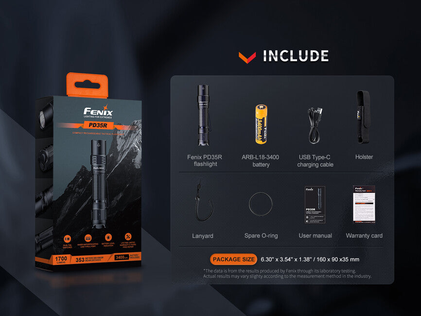 Fenix PD35R aufladbare LED-Taschenlampe