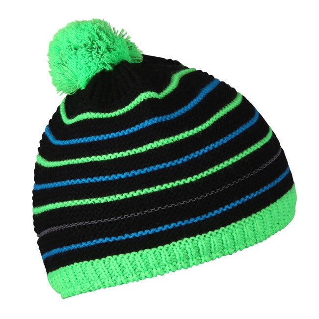 HUSKY Cap 34 Kindermütze, schwarz/neongrün