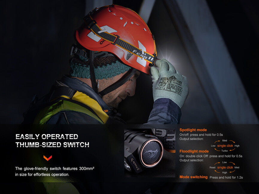 Fenix HM71R stirnlampe wiederaufladbare