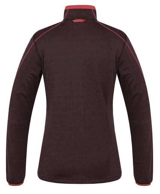 HUSKY Artic Zip Damen-Sweatshirt mit Reißverschluss, dunkelgrau/weinrot