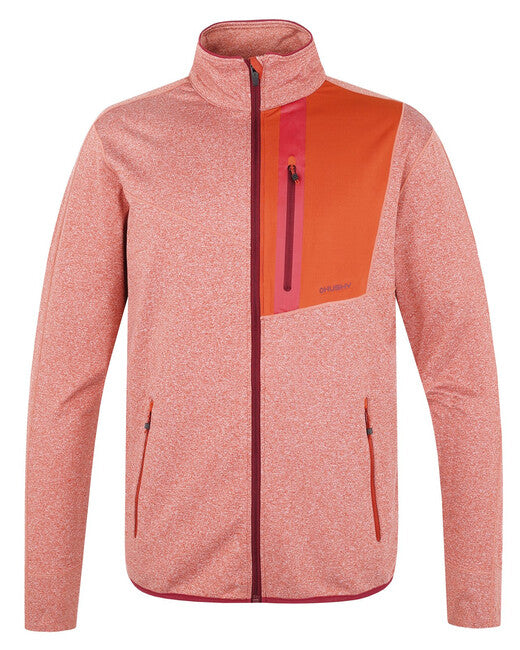 HUSKY Ane herren kapuzenpullover mit reißverschluss dk. ziegelorange