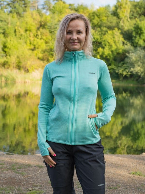 HUSKY Artic Zip γυναικείο φούτερ με φερμουάρ, τιρκουάζ