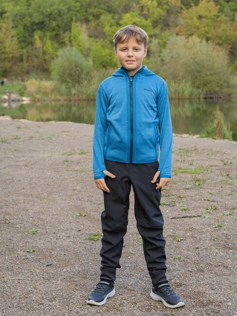 HUSKY Artic Zips K otroški pulover s kapuco, modra/črna modra