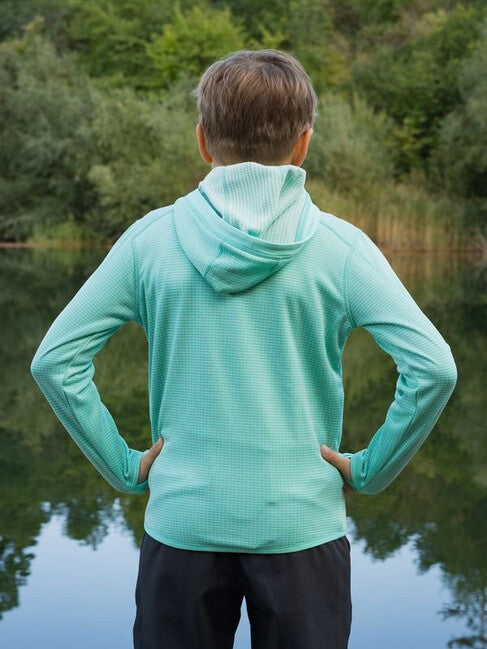 HUSKY Artic Zips K παιδικό φούτερ με κουκούλα, τιρκουάζ/μαύρο μπλε