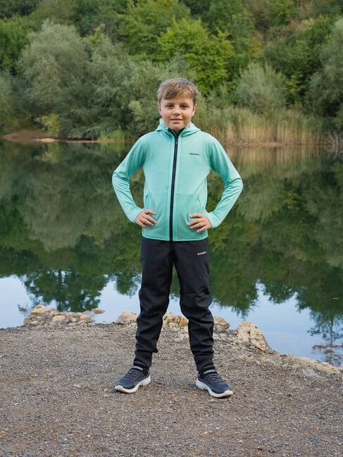 HUSKY Artic Zips K παιδικό φούτερ με κουκούλα, τιρκουάζ/μαύρο μπλε
