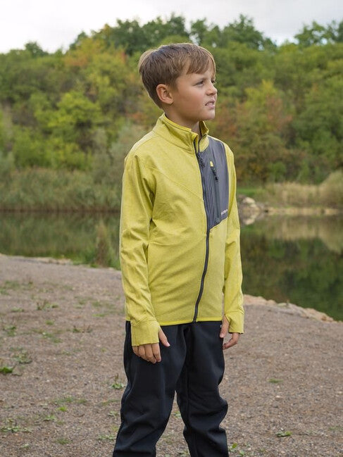 HUSKY Ane K Kinder Kapuzenpullover mit Reißverschluss, lime grün