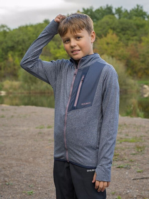 HUSKY Ane K Kinder Kapuzenpullover mit Reißverschluss, dunkelblau