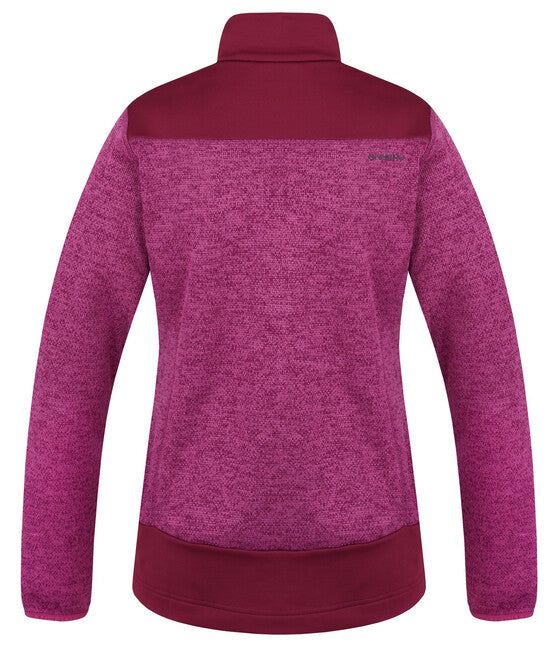 HUSKY Alan Damen-Fleecepullover mit Reißverschluss, dunkelmagenta
