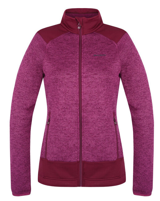 HUSKY Alan Damen-Fleecepullover mit Reißverschluss, dunkelmagenta