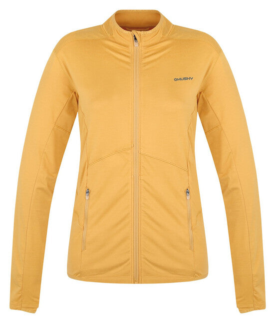 HUSKY Tarp damen Sweatshirt mit Reißverschluss gelb