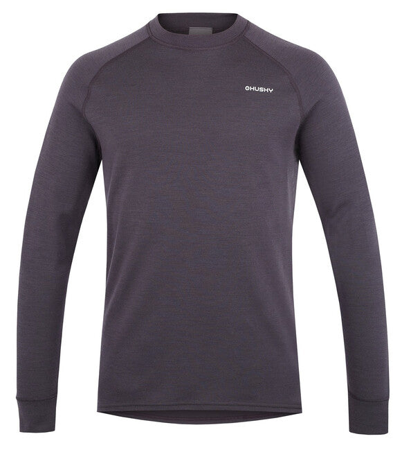 HUSKY Aron Herren-Merino-Sweatshirt, graphite, XXL