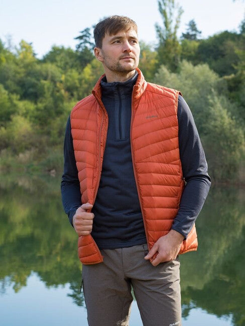 HUSKY Dresles herren daunenweste M ziegel orange