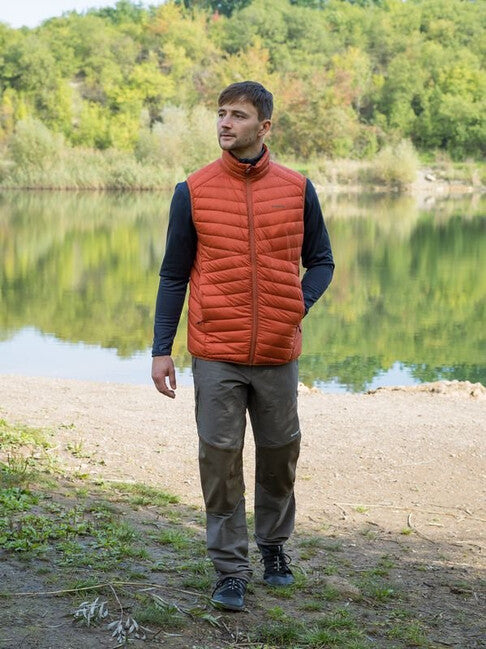 HUSKY Dresles herren daunenweste M ziegel orange