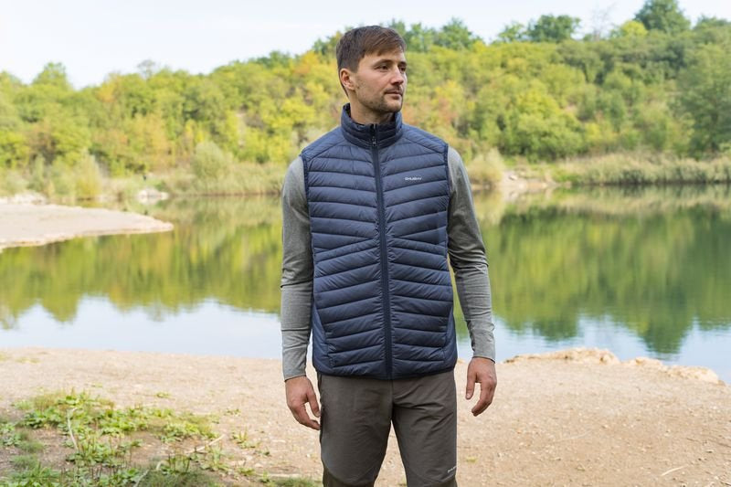 HUSKY Dresles herren daunenweste M dk. grau grün