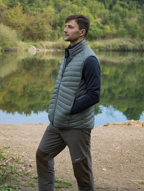 HUSKY Dresles herren daunenweste M dk. grau grün