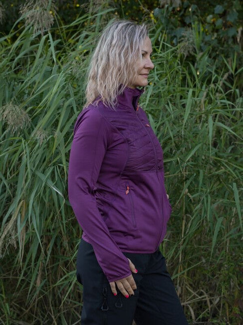 HUSKY Airy Damen-Sweatshirt mit Reißverschluss, bordeaux