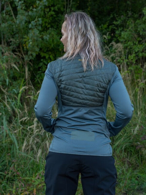 HUSKY Airy Damen-Sweatshirt mit Reißverschluss, dunkelgrau grün