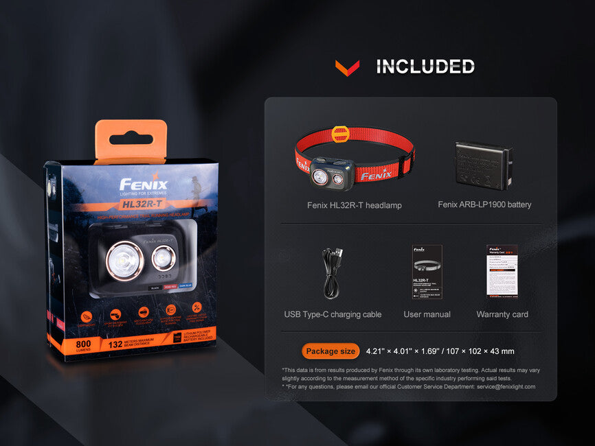 Fenix HL32R-T wiederaufladbare stirnlampe – rot