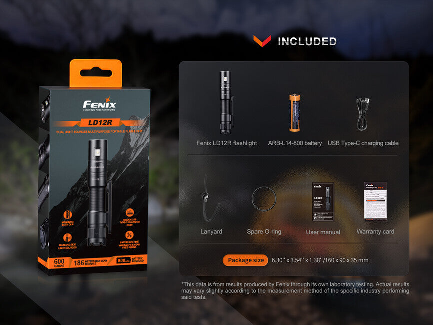 Fenix LD12R wiederaufladbare led-taschenlampe