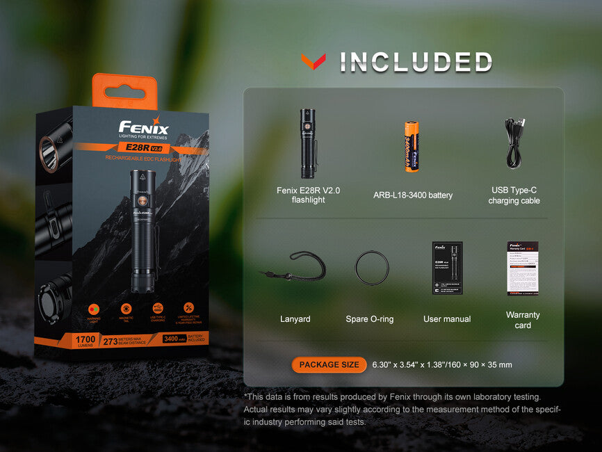Fenix E28R V2.0 wiederaufladbare taschenlampe