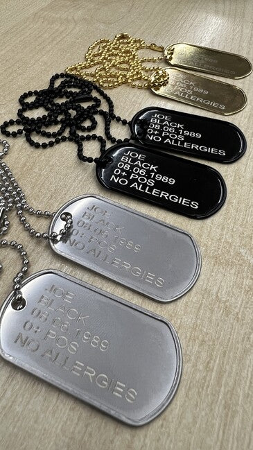 O&T Gravur von Dog Tags