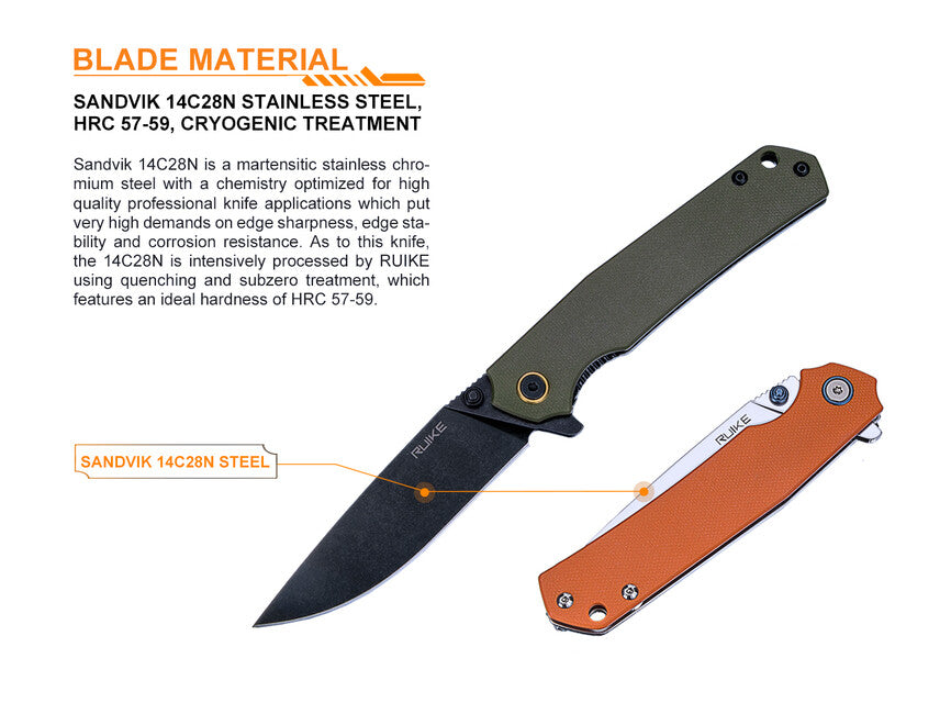 Ruike P801 messer - orange