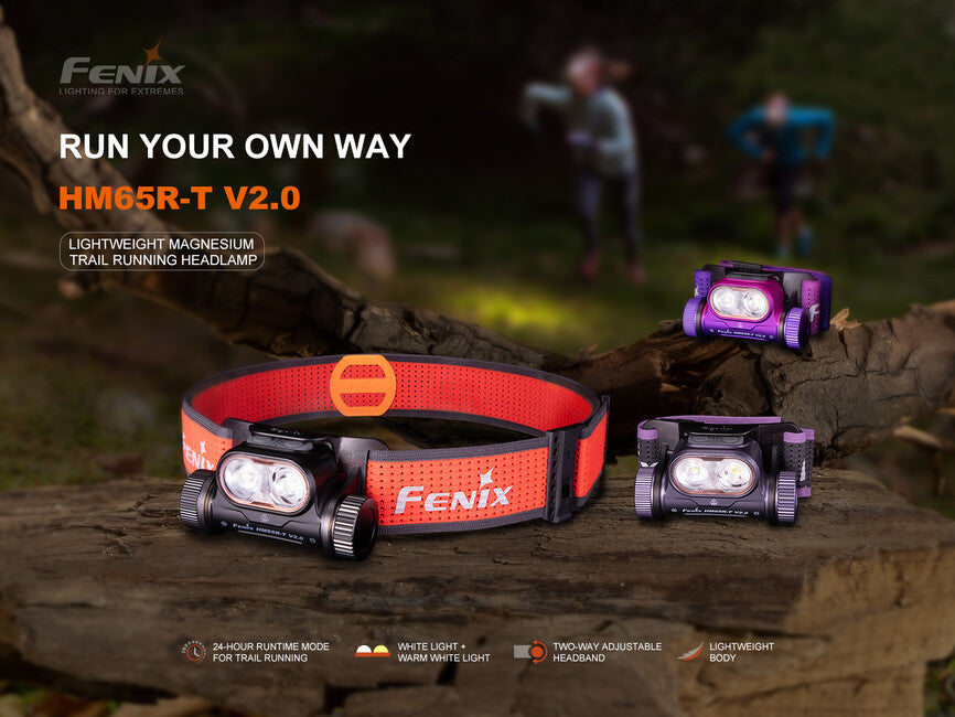 Fenix HM65R-T V2.0 wiederaufladbare stirnlampe, dunkelviolett