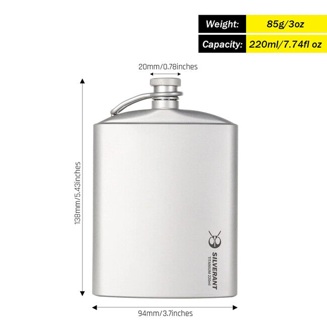 Silverant Titan-Flachmann 220ml mit Etui