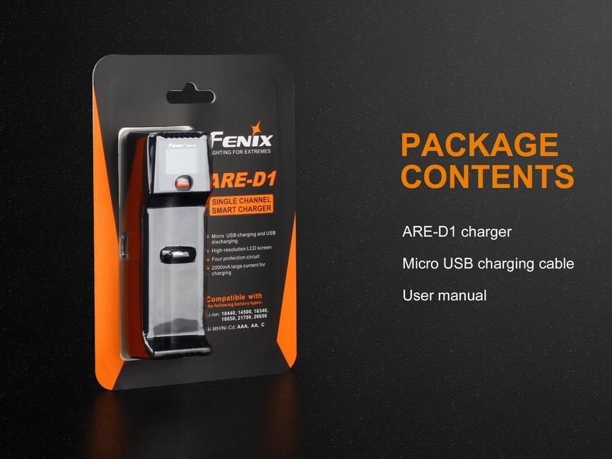 Fenix ARE-D1 usb-ladegerät (li-ion, nimh)