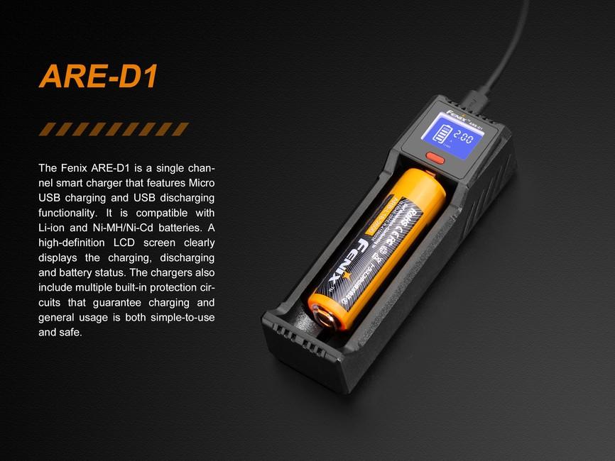 Fenix ARE-D1 usb-ladegerät (li-ion, nimh)