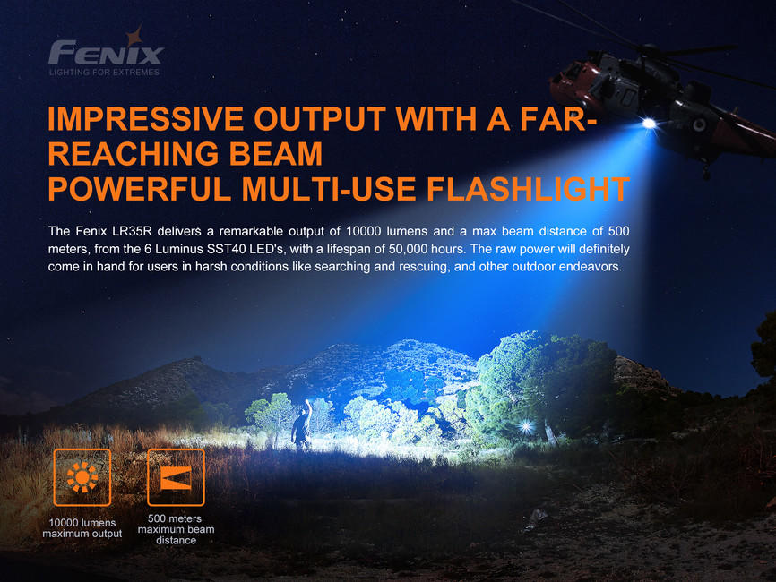 Fenix LR35R Aufladbare taschenlampe