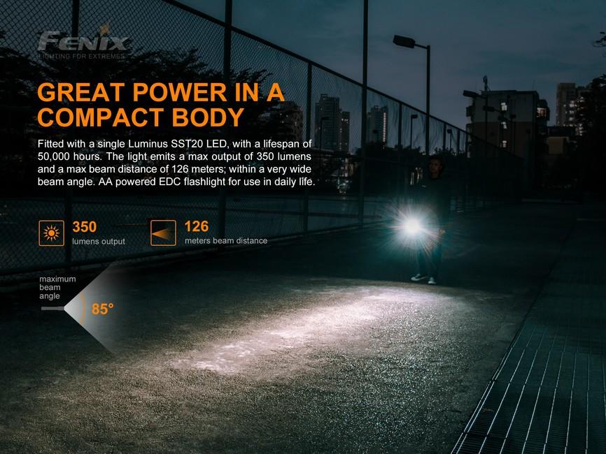 Fenix E20 V2.0 taschenlampe