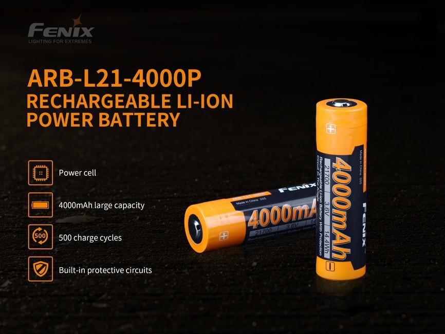 Fenix 21700 4000 mAh Li-Ion Akku